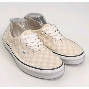 VANS Checkered Gravel Men's Sneakers Tan Lace Up Casual Shoe Skater M 9.5 W 11